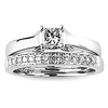 14K White Gold Princess Cut Diamond Engagement Ring thumb 2