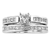 14K White Gold Princess Cut Wedding Ring Set thumb 2