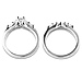 14K White Gold Prong Set Diamond Bridal Ring Set thumb 3