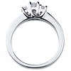 14K White Gold 3 Stone Prong Set Engagement Ring thumb 3