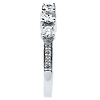 14K White Gold 3 Stone Prong Set Engagement Ring thumb 2