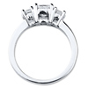 14K White Gold 3 Stone Princess Cut Engagement Ring thumb 3