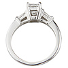 14K White Gold Baguette & Princess Cut Diamond Engagement Ring thumb 2