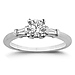 Round Cut 14K White Gold Engagement Ring thumb 1