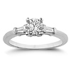 Round Cut 14K White Gold Engagement Ring thumb 1