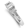 14K Channel Set Emerald Cut Diamond Engagement Ring thumb 2