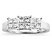 14K White Gold Fancy Princess Diamond Ring (0.75 ctw) thumb 1