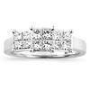 14K White Gold Fancy Princess Diamond Ring (0.75 ctw) thumb 1