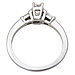 Slim 14K White Gold Emerald Cut Diamond Engagement Ring thumb 3