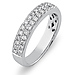 14K White Gold Two-Row Pave Set Diamond Wedding Band 0.50ctw thumb 1