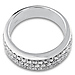 14K White Gold Triple Row Pave Set Diamond Wedding Band 0.75ctw thumb 3