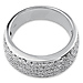 14K White Gold 4 Row Pave Set 1ctw Diamond Band thumb 3