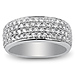 14K White Gold 4 Row Pave Set 1ctw Diamond Band thumb 2