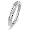 14K White Gold 0.25ctw Princess Cut Channel Set Ring thumb 1