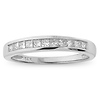 14K White Gold 0.25ctw Princess Cut Channel Set Ring thumb 2