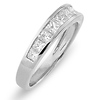 14K White Gold 1.00ctw Princess Cut Channel Set Ring thumb 1