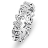 Eternity Floral Diamond Ring in 14K White Gold 0.2ctw thumb 1