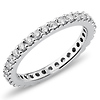 14K White Gold 0.75ctw Prong Set Eternity Ring thumb 0