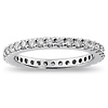 14K White Gold 0.75ctw Prong Set Eternity Ring thumb 2