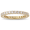 Brilliant 1.00ctw Pave Set Diamond Eternity Ring in 14K Yellow Gold thumb 2