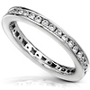 14K White Gold 0.55 CTW Round Diamond Channel Set Eternity Band thumb 1