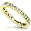 14K Yellow Gold 0.55 CTW Round Diamond Channel Set Eternity Band thumb 1