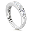 14K White Gold 1.00 CTW Princess Diamond Channel Set Wedding Band thumb 2