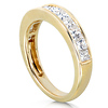 14K Yellow Gold 1 CTW Princess Diamond Channel Set Wedding Band thumb 2