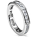 14K White Gold 2.00 CTW Princess Cut Channel Set Eternity Wedding Band thumb 2