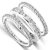 14K White Gold 2.00 CTW Diamond 3 Piece Eternity Ring Set thumb 1