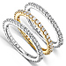 14KWY Gold 1.50 CTW Round Diamond 3 Piece Eternity Ring Set thumb 1