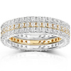 14KWY Gold 1.50 CTW Round Diamond 3 Piece Eternity Ring Set thumb 0