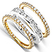 14KYW Gold 2.00 CTW Round Diamond 3 Piece Prong & Channel Set Ring thumb 1