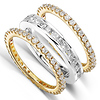 14KYW Gold 2.00 CTW Round Diamond 3 Piece Prong & Channel Set Ring thumb 1
