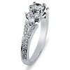 Pave 14K White Gold Diamond Engagement Ring thumb 1