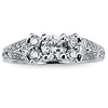 Pave 14K White Gold Diamond Engagement Ring thumb 2