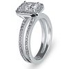 14K Radiant Cut Diamond Engagement Ring thumb 1