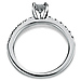 14K White Gold Nouveau Style Princess Cut Diamond Engagement Ring thumb 3