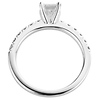 14K White Gold Nouveau Style Diamond Engagement Ring thumb 4