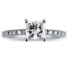 14K Princess Cut Nouveau Diamond Engagement Ring thumb 2