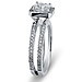 14K Pave Radiant Cut Diamond Engagement Ring thumb 1