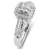 14K White Gold Invisible Set Diamond Engagement Ring thumb 1