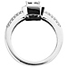 14K White Gold Invisible Set Diamond Engagement Ring thumb 3