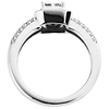 14K White Gold Invisible Set Diamond Engagement Ring thumb 3