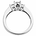 14K White Gold Princess Cut Three Stone Engagement Ring thumb 3