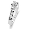 14K White Gold Princess Cut Three Stone Engagement Ring thumb 1