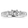 14K White Gold Princess Cut Three Stone Engagement Ring thumb 2