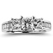 Contemporary 14K 3 Stone Princess Cut Diamond Engagement Ring thumb 2