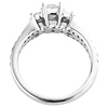 Chic 14K White Gold Princess Cut Engagement Ring 0.80 ctw thumb 3