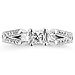 Chic 14K White Gold Princess Cut Engagement Ring 0.80 ctw thumb 2